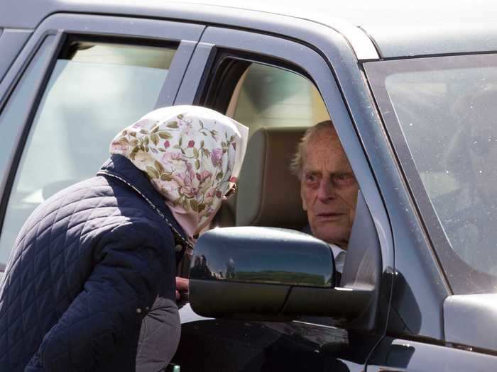 And chats with his wife through an open window.