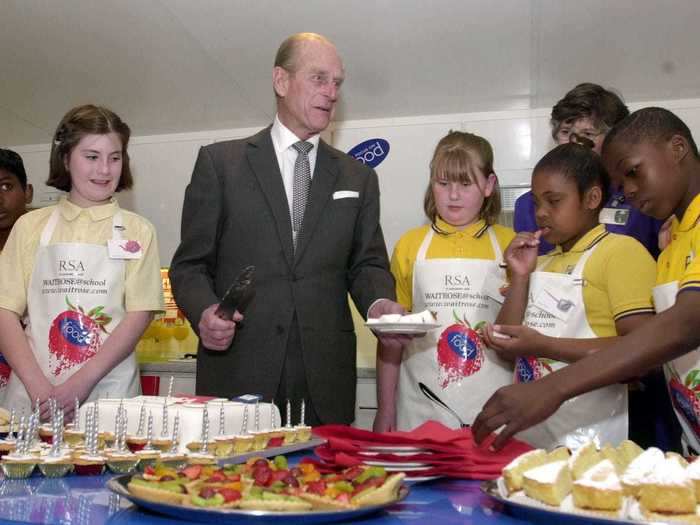 Prince Philip indulges his sweet tooth.