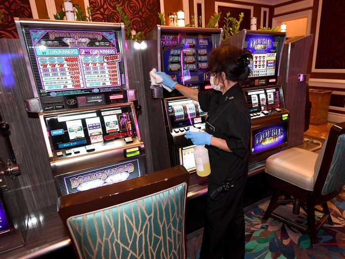 In order to reopen, hotels had to submit plans for enforcing social distancing and hygiene, such as installing hand sanitizing stations and decommissioning slot machines, to the Nevada Gaming Control Board.