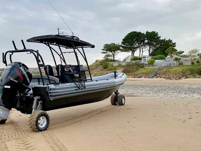 The final standard model, the 8.4 M, which sits at 8.8 meters — about 28.9 feet — long can serve as an alternative to yacht tenders, according to Ocean Craft Marine.