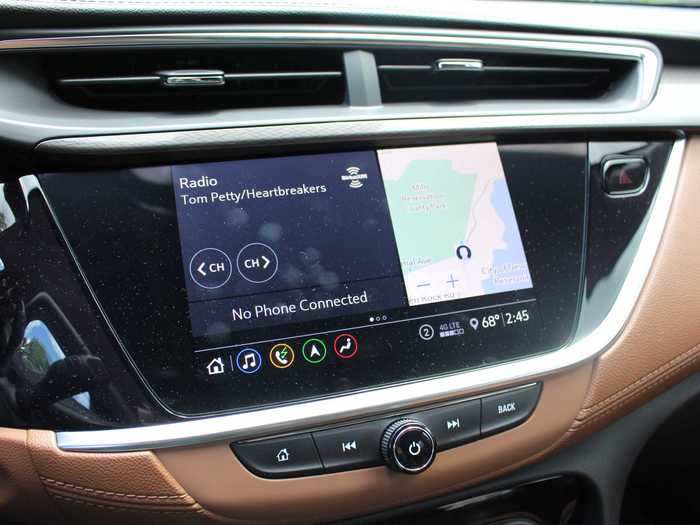 The system is used across GM vehicles. It renders crisp visuals, is brisk and responsive, and has 4G LTE Wi-Fi connectivity as well as OnStar, GM