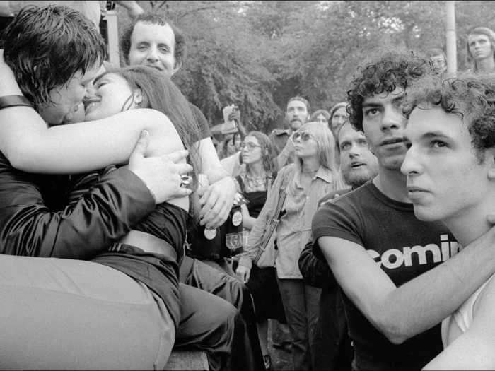 Similarly, in 1975, LGBTQ couples celebrated their love at the pride parade in New York