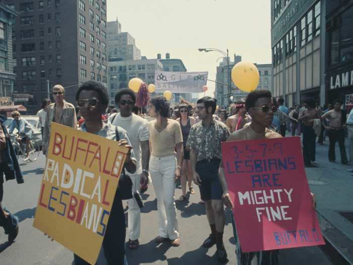 In 1971, the streets were filled with a diverse group of people celebrating the LGBTQ community.