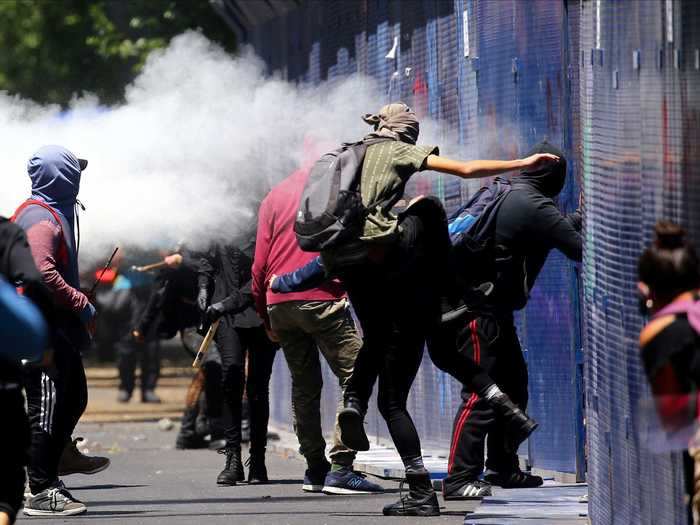 In South America, People gathered outside the U.S. Embassy in Mexico City, which is now on lockdown, Newsweek reported on Friday.