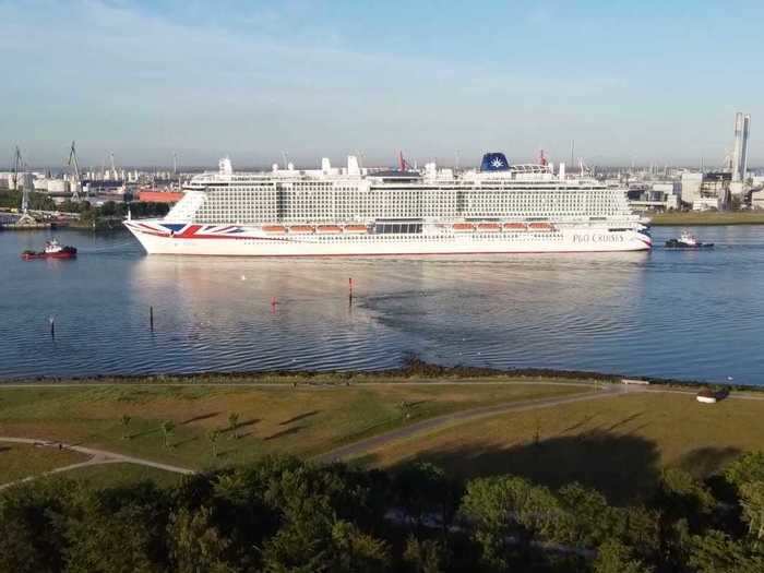 Back in Europe, Iona, another P&O Cruises ship, docked in Rotterdam on June 2.