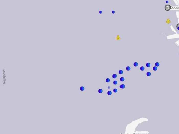 Marine tracking data shows a number of cruise ships are still laid up in the bay, including the Spirit, Panorama, Ruby Princess, and Sapphire Princess.