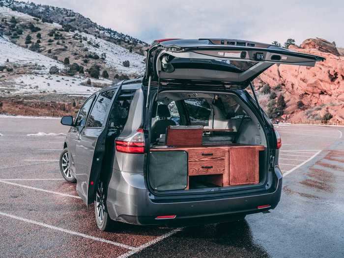 Oasis Campervans also offers the option to add power sources that could allow the minivan to go off-grid, such as solar panels and a battery inverter.