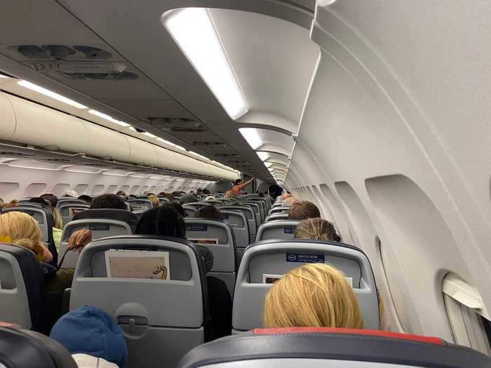 When we landed, flight attendants kindly asked if passengers would deplane by row rather than all getting up at once, and, to my surprise, they did! I