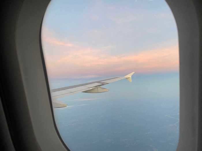 Just like on the flight to Charlotte, there was no in-flight service though flight attendants did offer to bring a drink to anybody who requested one.