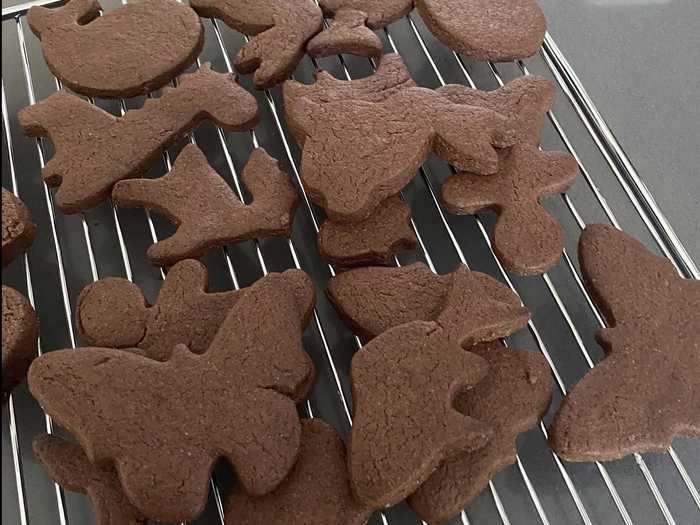 Cut-out chocolate cookies