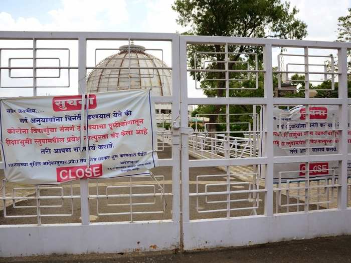 Some religious places including Deekshabhoomi in Nagpur remain closed in the wake of a rise in the number of coronavirus cases in Maharashtra.