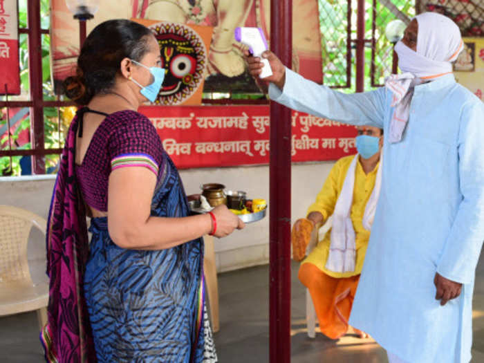 Religious places like temples, Gurudwaras and mosques saw relatively higher footfalls.