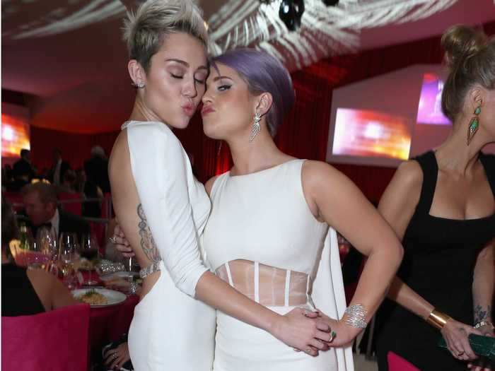 Miley Cyrus and Kelly Osbourne