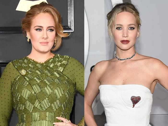 Adele and Jennifer Lawrence