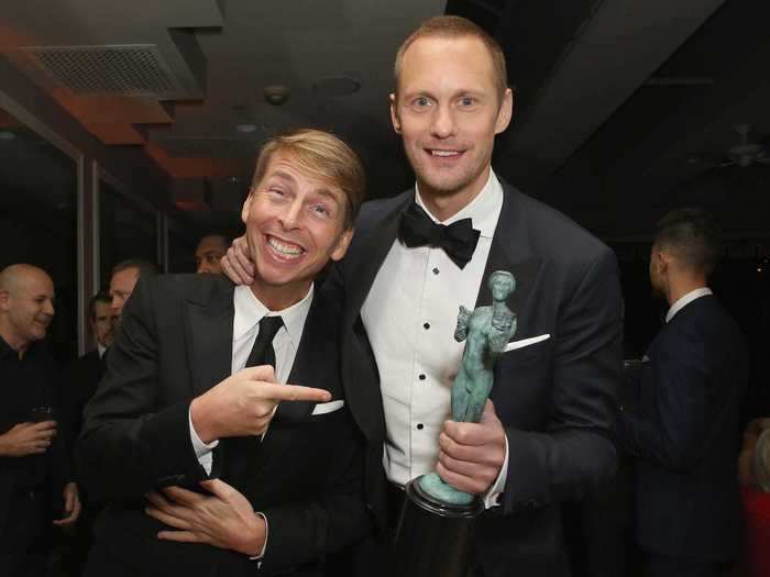 Jack McBrayer and Alexander Skarsgård