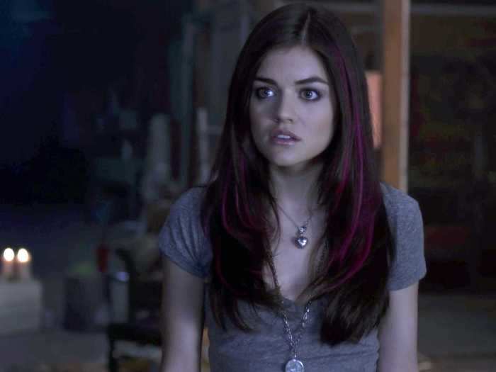 At first, Aria Montgomery had colorful hair extensions and lots of necklaces.