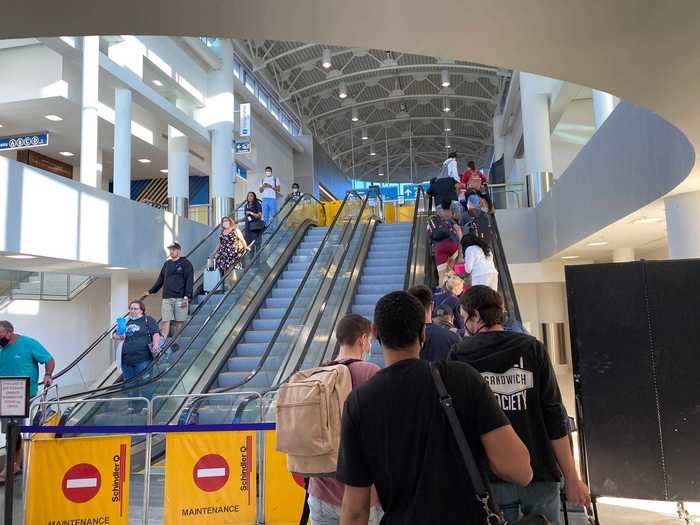 I applaud the energy-efficient efforts but in reality, shutting down two escalators leads to crowding on the remaining ones.