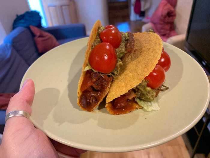 Ground beef tacos are easily customizable.