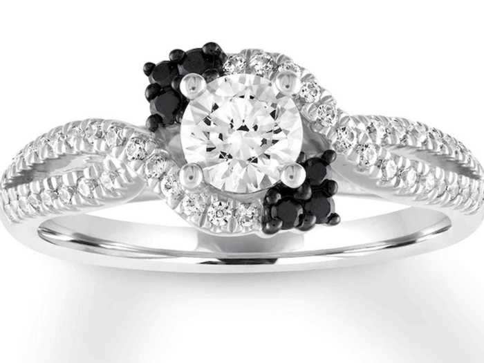 No one will expect your engagement ring to feature black diamonds.