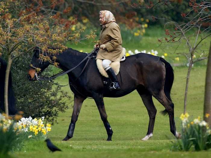 At 94 years old, the Queen still enjoys going horseback riding.