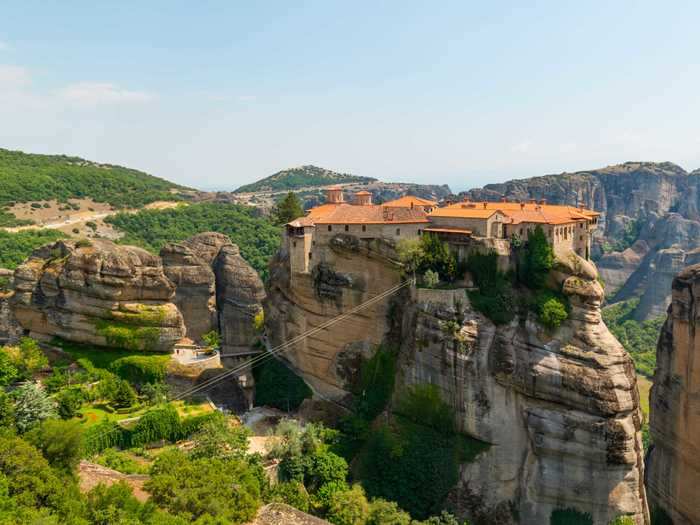 Monks built monasteries atop the rock formations in an effort to be closer to God.