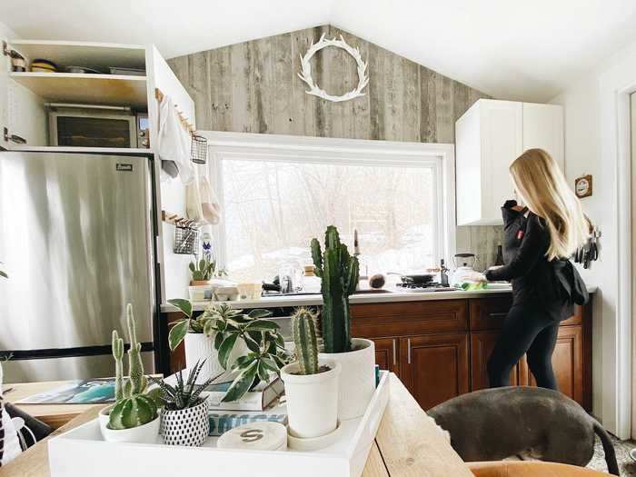 The big kitchen window brings light to the space, which is a big bonus for Shannon, who loves plants.