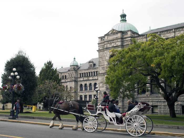 Victoria, Canada, has a British vibe.