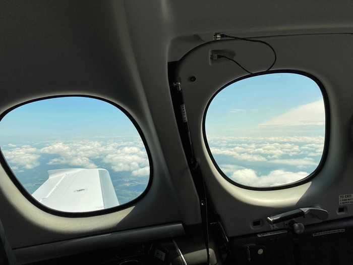 The windows on the Vision Jet are also oversized, allowing for great views from the back of the plane.