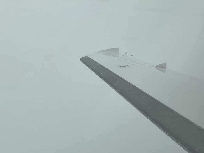 As the Vision Jet climbed into the upper altitudes, we encountered some icing on the wings but the aircraft