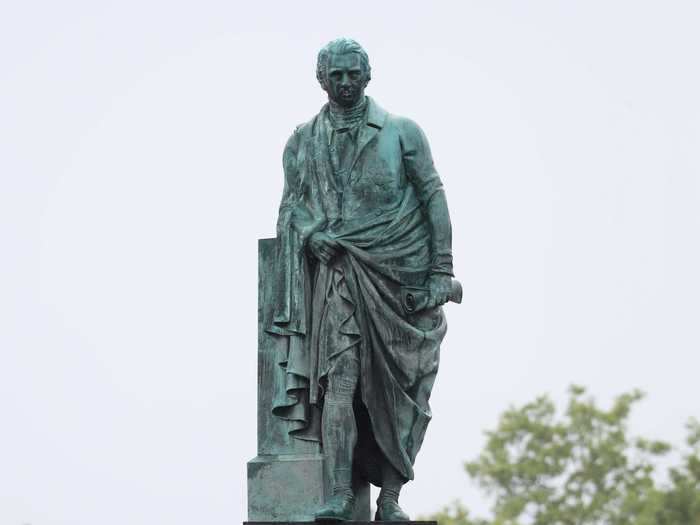 In Edinburgh, Scotland, protesters wrote "Son of slaver" and "Colonialist profiteer" on the statue of Robert Dundas, the son of Henry Dundas who was known for delaying the abolition of slavery.