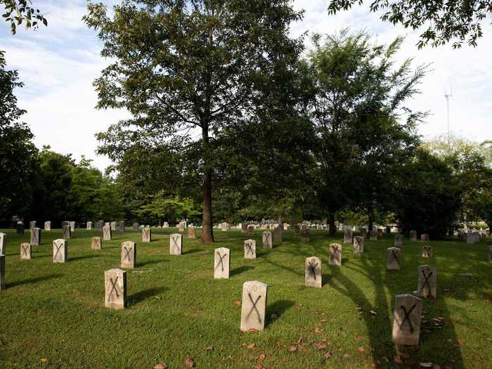 Additionally, protesters marked Confederate graves at a cemetery in Atlanta with black Xs.