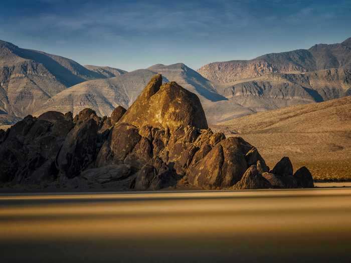 The Racetrack has views of the mountains of California