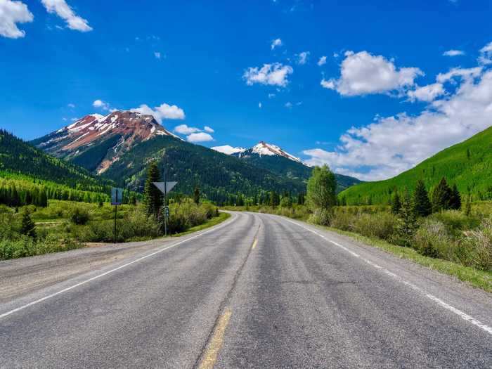 The San Juan Skyway has views of Colorado