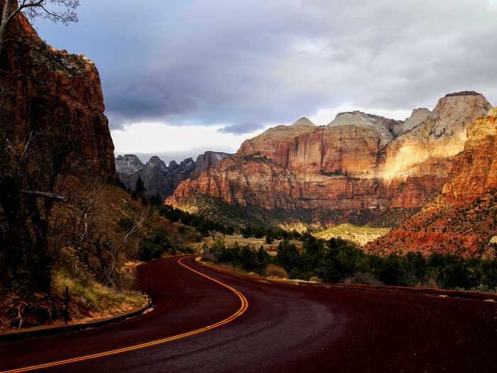 Utah State Route 9 goes right through Zion National Park.