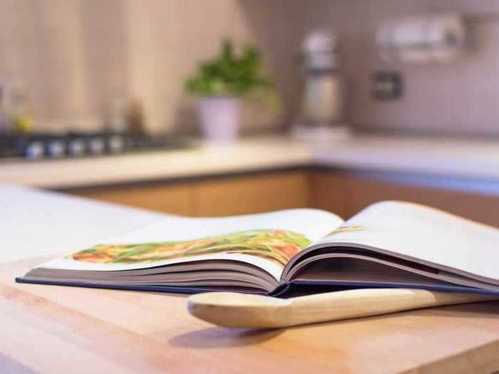 Get rid of cookbooks you don