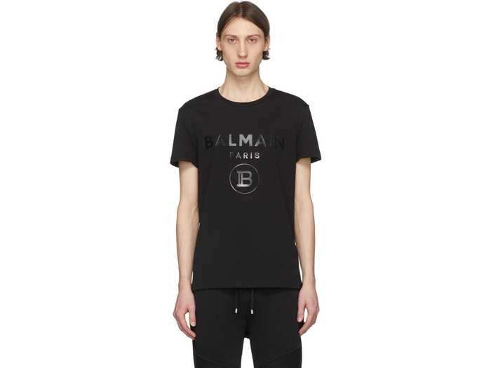 Balmain Rubberized Logo T-Shirt