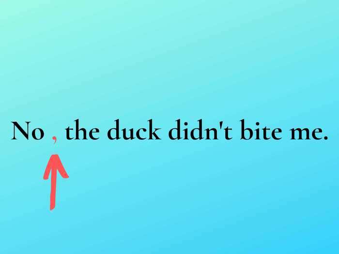 9. Use a comma when the first word of the sentence is a freestanding "yes" or "no."