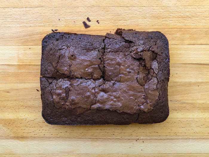 Using too much flour, expectedly, made for thicker brownies.