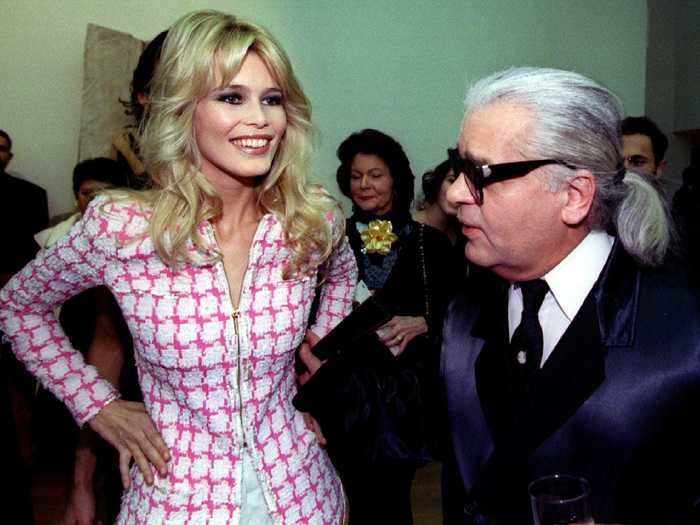 1994: Claudia Schiffer became a household name after working on a 1994 Chanel campaign.