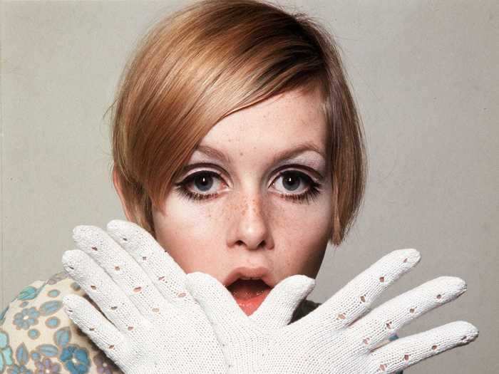 1966: Twiggy gained her famous nickname from her thin frame, and she quickly became a household name during the swinging 