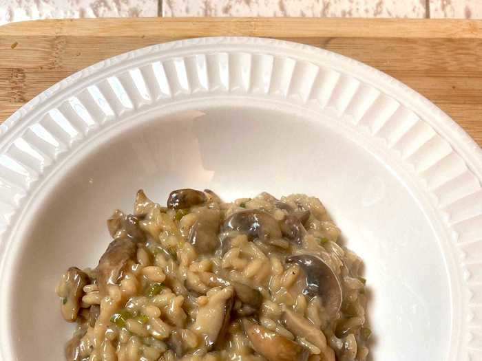 Chef Suzette Gresham loves making this risotto with spring onions, sherry-sautéed mushrooms, and robiola cheese.