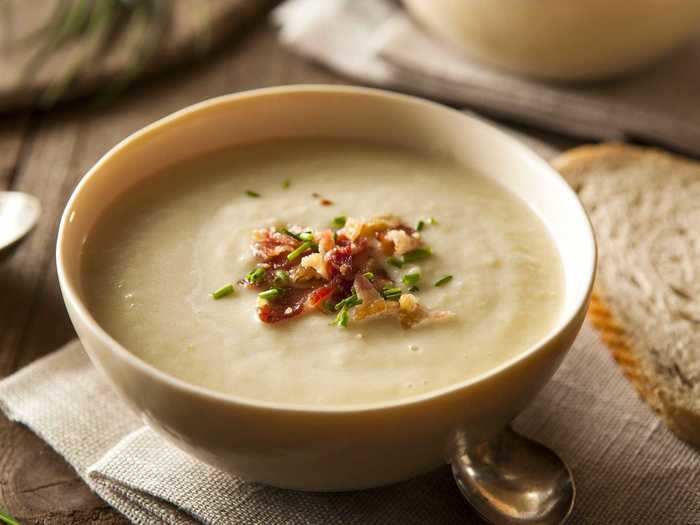 Shim also loves using his Instant Pot to whip up a creamy potato and leek soup.