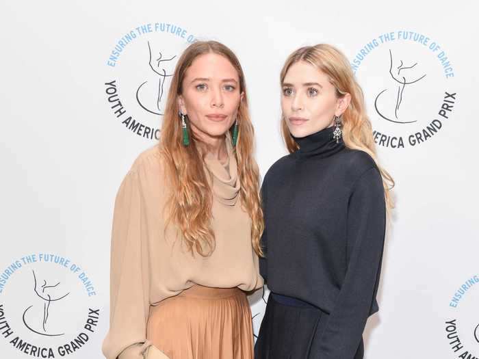 At an event in 2018, the twins kept their looks classic with coordinating skirts and long-sleeve tops.