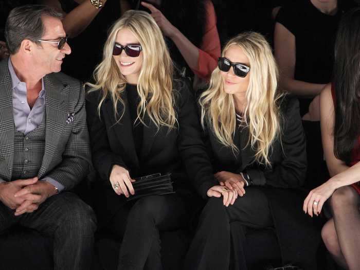 However, by the time New York Fashion Week rolled around in 2012, Mary-Kate and Ashley were back at it again with matching all-black ensembles.
