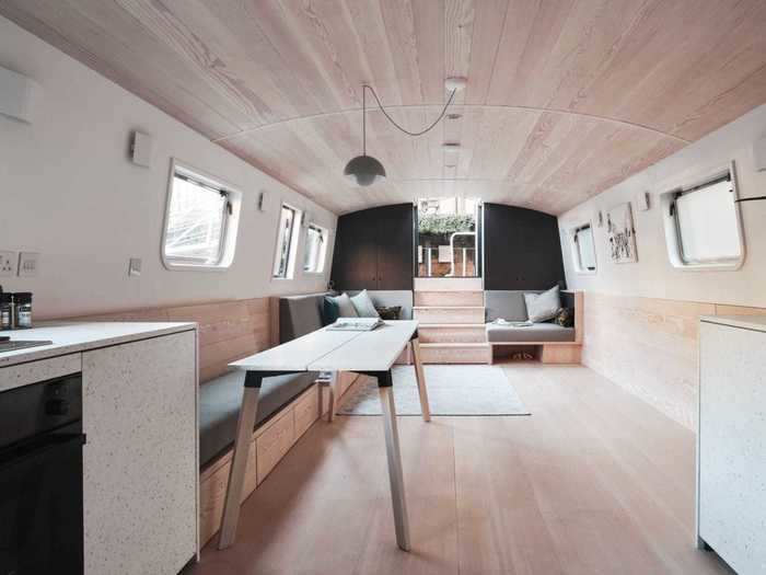 With windows on both sides, there is always natural light and never a bad view from inside the boat.