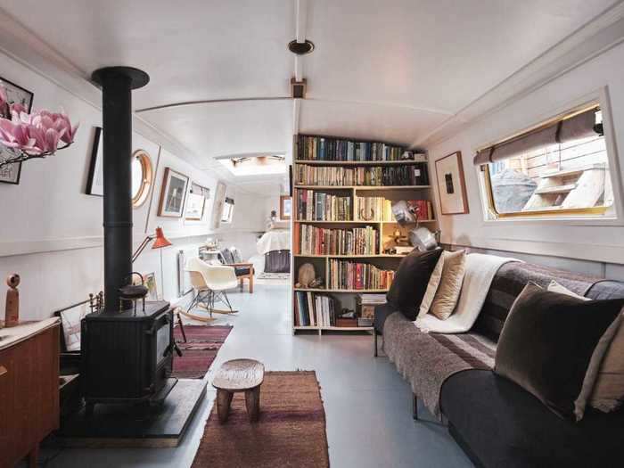 The London real estate market offers other upscale houseboats, like this one, as a trendy way to live in the heart of the city.