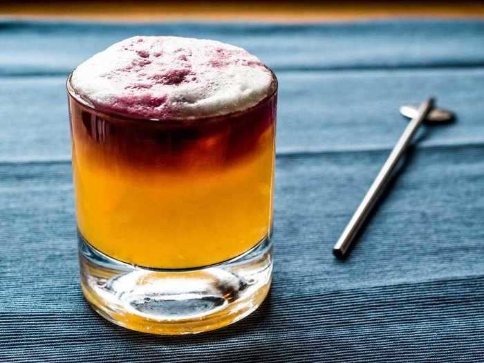 A New York sour is a refined and elegant cocktail order.