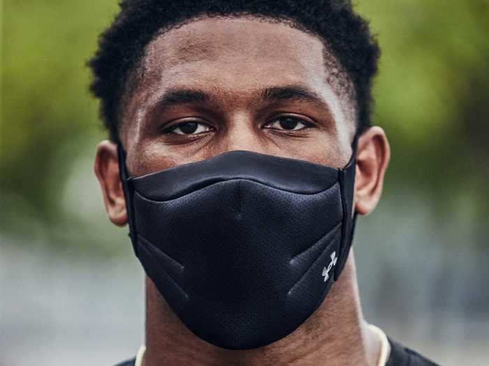 The reusable, water-resistant mask is designed to be as breathable and comfortable as possible during an intense workout.