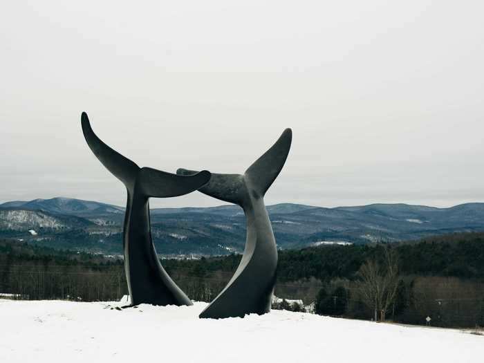 VERMONT: Statues of whales