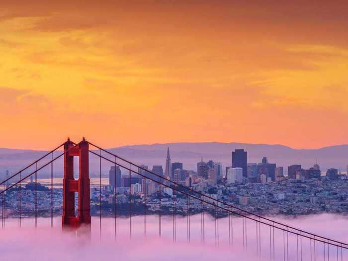 CALIFORNIA: The Golden Gate Bridge in San Francisco